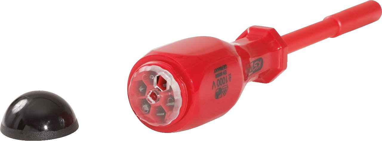 KS Tools 117.1625 Giravite per Inserti Isolato con Magazzino, 230 mm, 1/4"