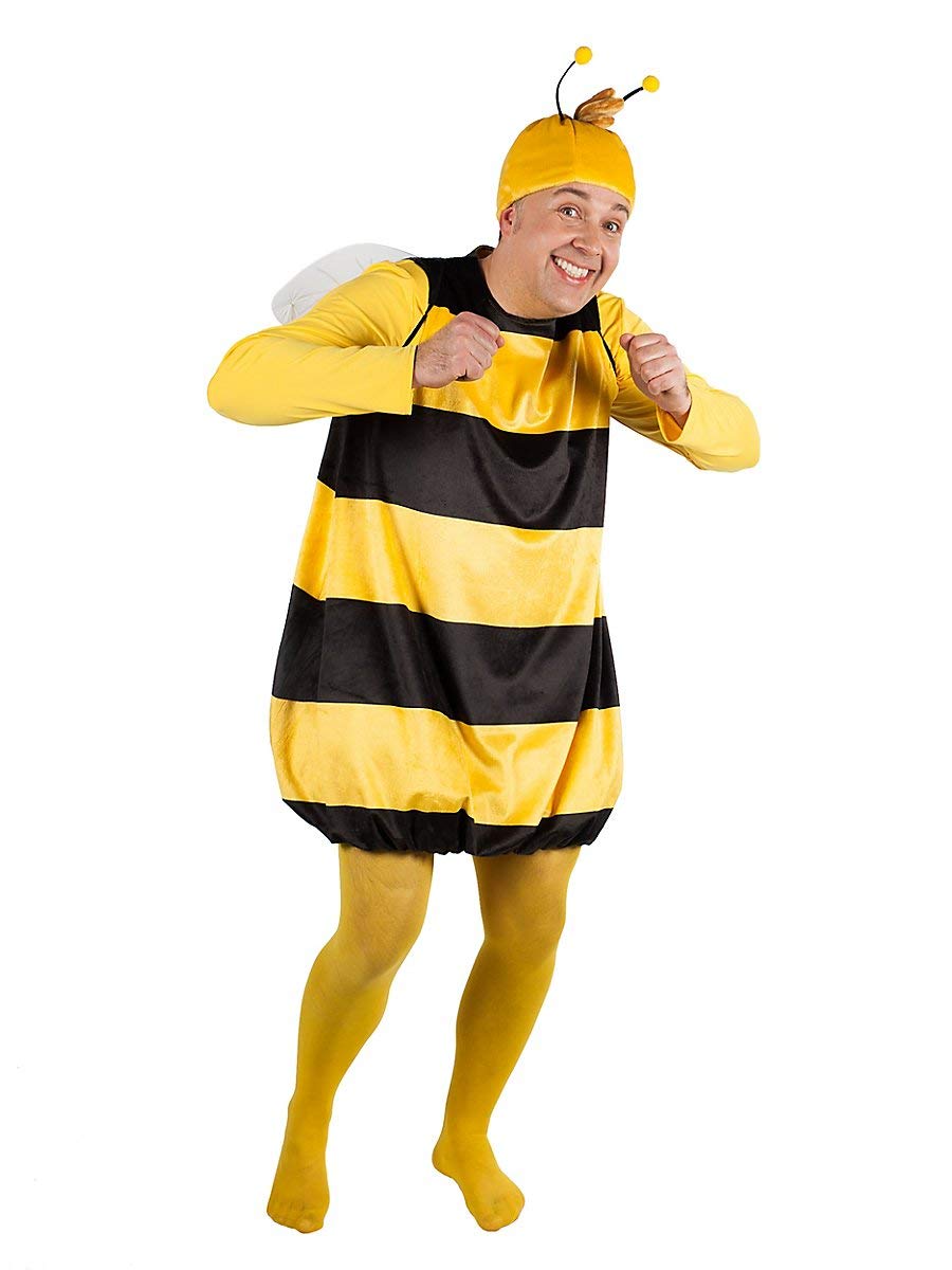 Maskworld Willi Kostüm mit Kopfbedeckung für Erwachsene - Biene Maja - Zweiteilig - Tierkostüm (XL)