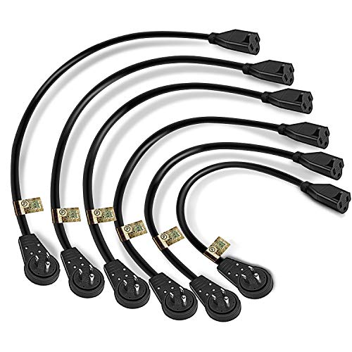 Nekteck Extension Cord, 3 Prong Power Cord 14AWG Extension Cable with 360 Degree