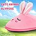 Ibeauti Slippers for Kids Toddler Boys Girls Memory Form Cute Animal House Shoes Warm Plush Winter House Slippers (Pink Rabbit, US Footwear Size System, Big Kid, Numeric Range, Medium, 2, 3)