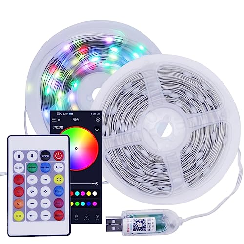 Image of One94Store Smart LED Light Strip with Music Sync 16 Million Colors, Adjustable Brightness, Multiple Modes, and Perfect for Car, Home Decor, and Holiday Lighting (10 Meter, 100 LED, USB Powered, Fairy)