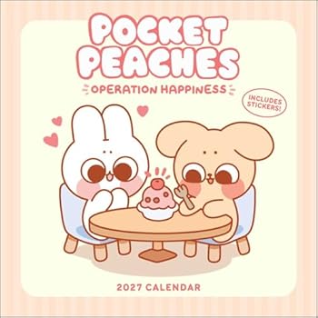 Pocket Peaches 2027 Wall Calendar with Stickers: Operation Happiness