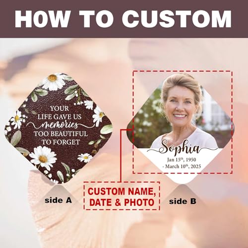 Image of ASTARIN Personalized Memorial Wind Chimes, Customized Wind Chime for Loss of Loved One /Mother /Father, Wind Chimes for Outside Garden Decoration, Sympathy Gifts for Women /Man