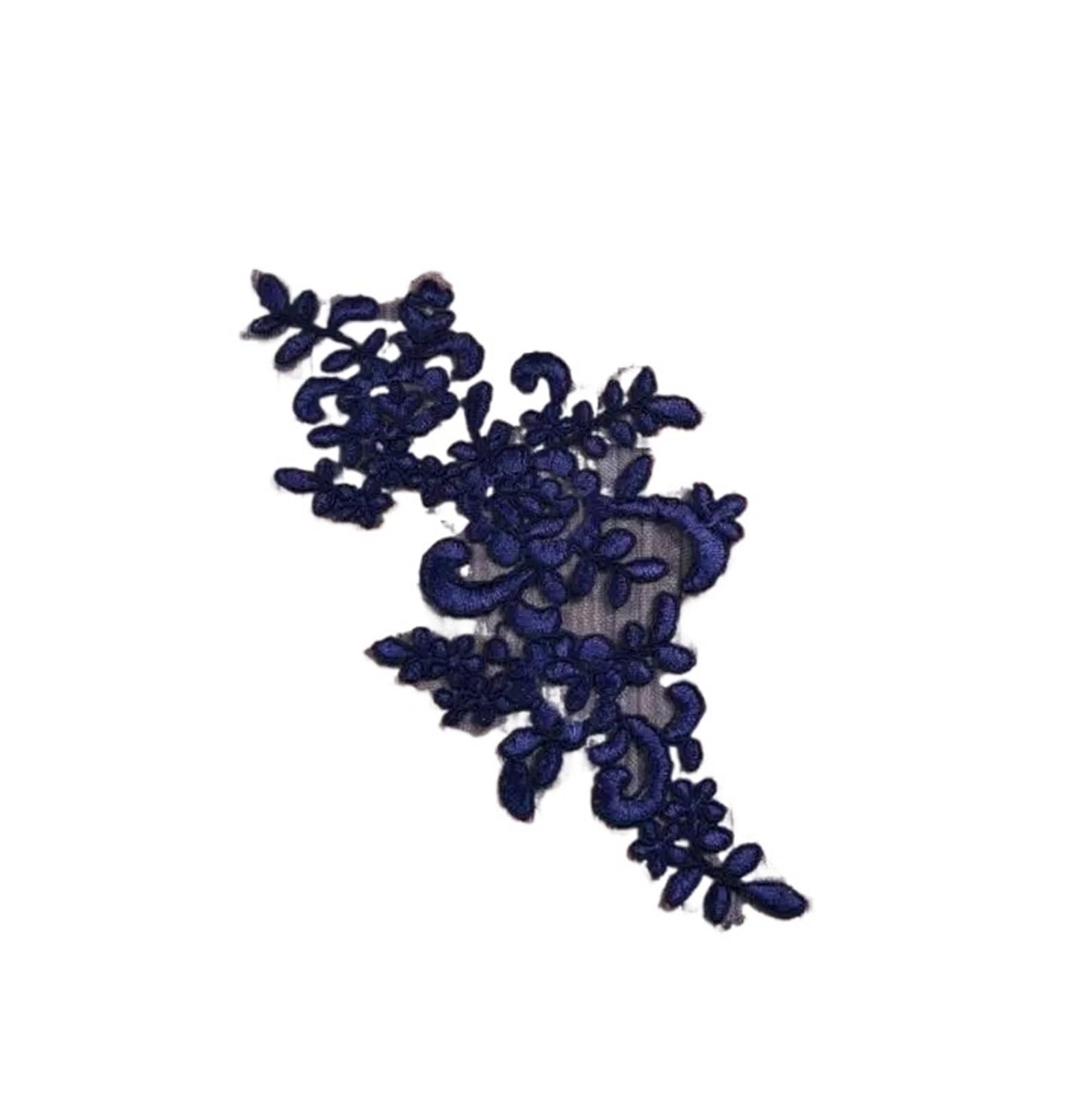 Appliques de dentelle 3D brodées haut de gamme pour customisation robe et voile délicat