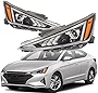 munirater Pair of Projector Headlight Headlamp Assembly Set Replacement for 2019 2020 Hyundai Elantra, Replace Driver & Passenger Side Halogen Headlamps