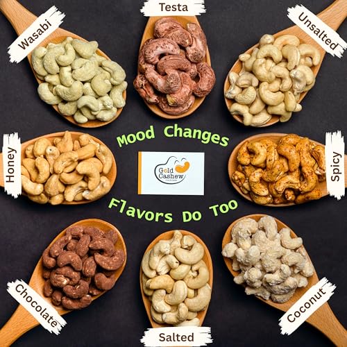 Image of Cashews Roasted Lightly Salted - Snacks for Adults, Whole Nut (No Mixed), Oil Free, Farm Fresh, Plant Based Protein, Promote Heart Health & Weight Loss, Only Nuts & Sea Salt, 17.64 oz (Pack of 1) (10 Flavors)