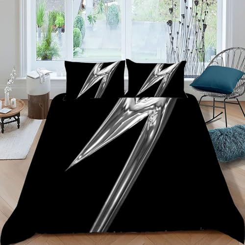 Housse de couette King en microfibre blanc imprimé 3D 220x240cm