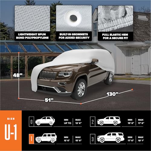 Housse de SUV Budge Lite grise pour véhicules jusqu'à 472 cm protégeant de la poussière - 4