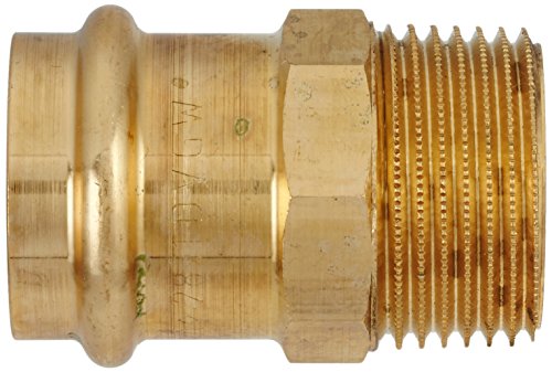 Cornat Press-Übergangs-Nippel, rotguss mit 1 Außengewinde mit 1 Muffe, A 28 mm, B 1Zoll , 1 Stück, T6543281B, Rot