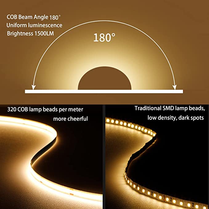Tira de LED Flexible USB COB 0.5m 320 LEDs/m Blanco Frío miniatura 4