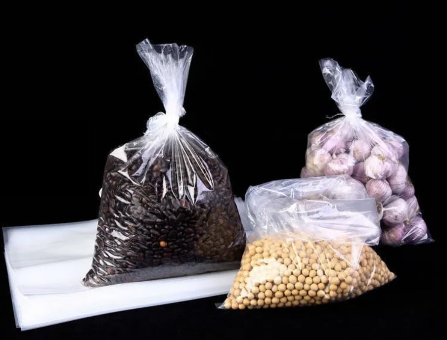 FPI 12" x 18" Clear Poly Bags - 2 mil - 100 Pack - Flat Plastic Bags 12x18