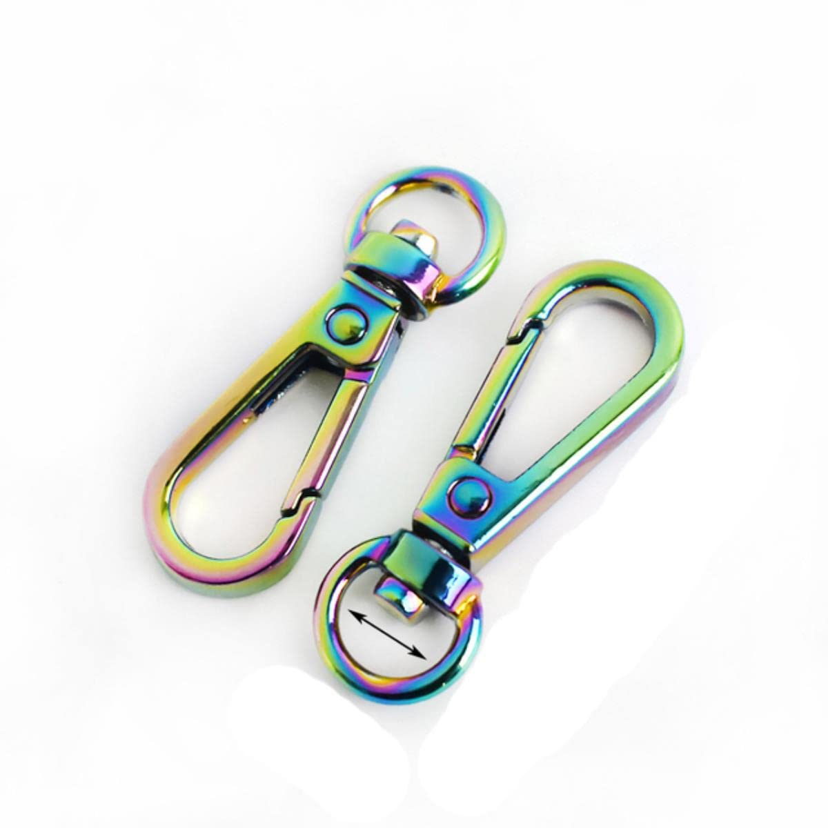 Gancio Diviso Chiavi Lega Zinco Argento Fibbia Aragosta 38 Mm Per Portachiavi - In Lega Di Zinco Argentato, Con Meccanismo A Scatto Fibbia Zincata Argentata - Foto 12