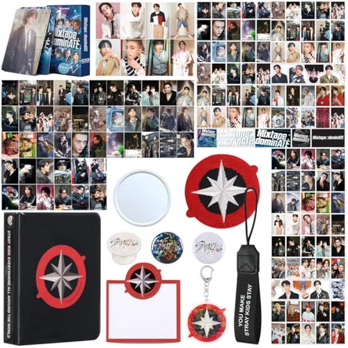 X9H8N9 Skz Merch Stray Fans Gifts Set,Including Photocards, Stickers,Photocards Binder,...