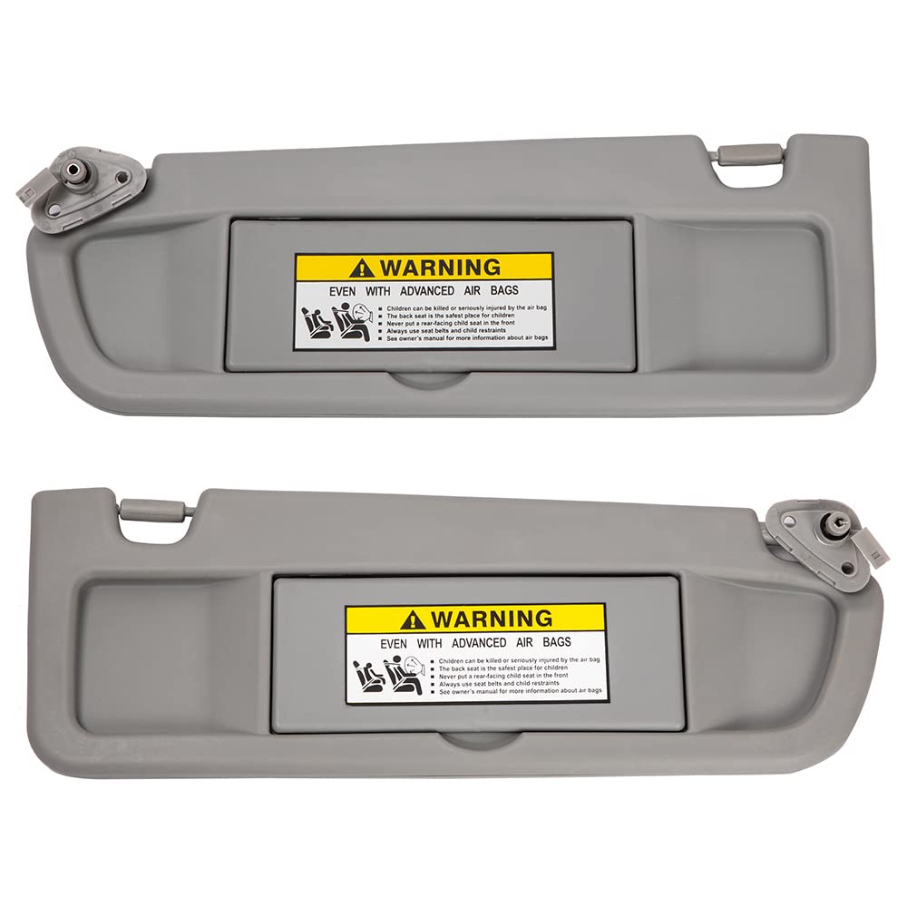 HIMIKI A Pair Light Gray Left and Right Sun Visor Sunvisor Compatible with 2006 2007 2008 2009 2010 2011 06 07 08 09 10 11 Civic Replaces# 83280-SNA-A01ZC 83230-SNA-A01ZC