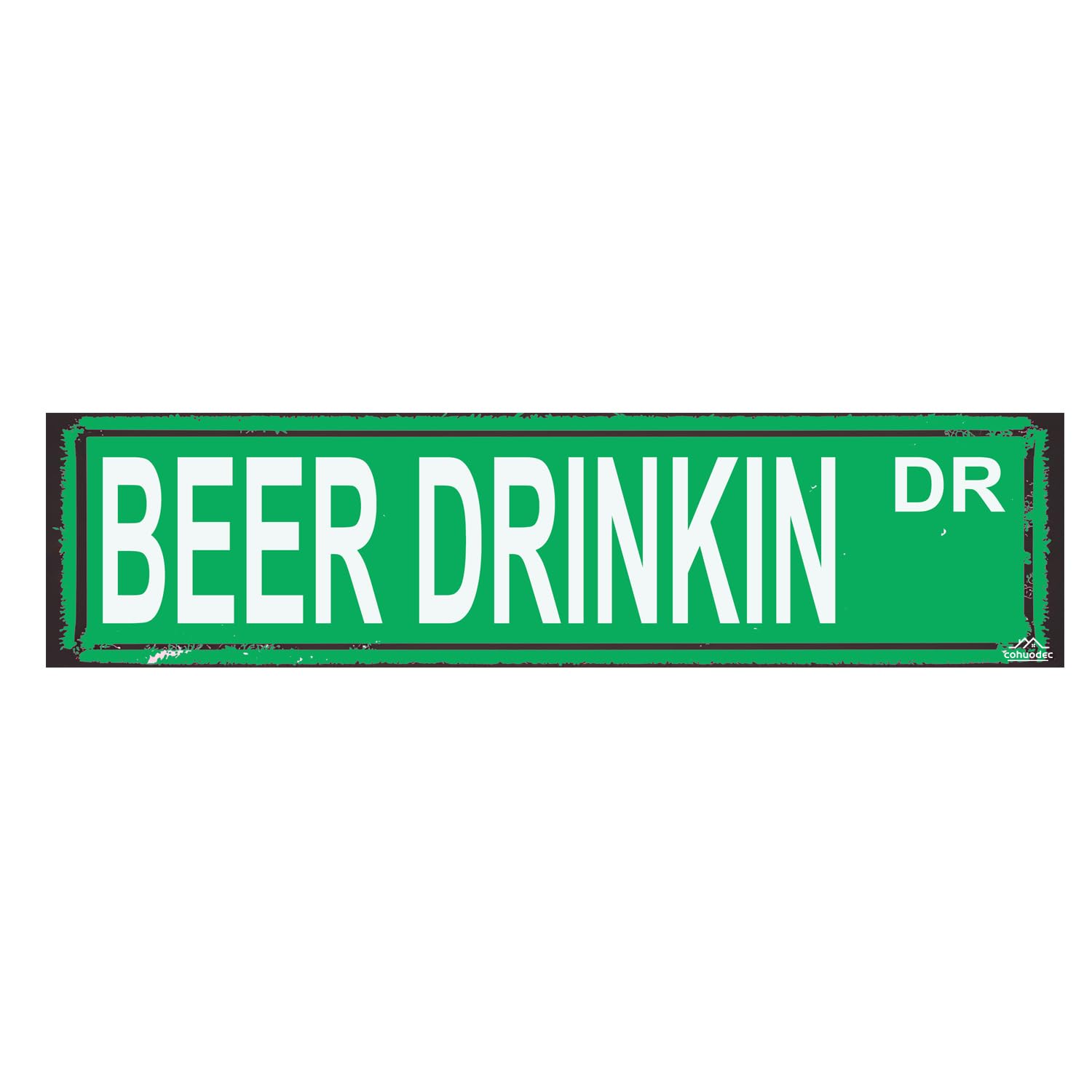 Beer Drinkin Street Sign Metal 4x16 Inch Funny Beer Enthusiast Gift Man Cave Bar Decor Rustic Beer Lover Wall Art