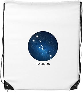 DIYthinker Taurus Constellation Zodiac Sign Drawstring Backpack Shopping Gift Sports Bags One_Size Multicolor