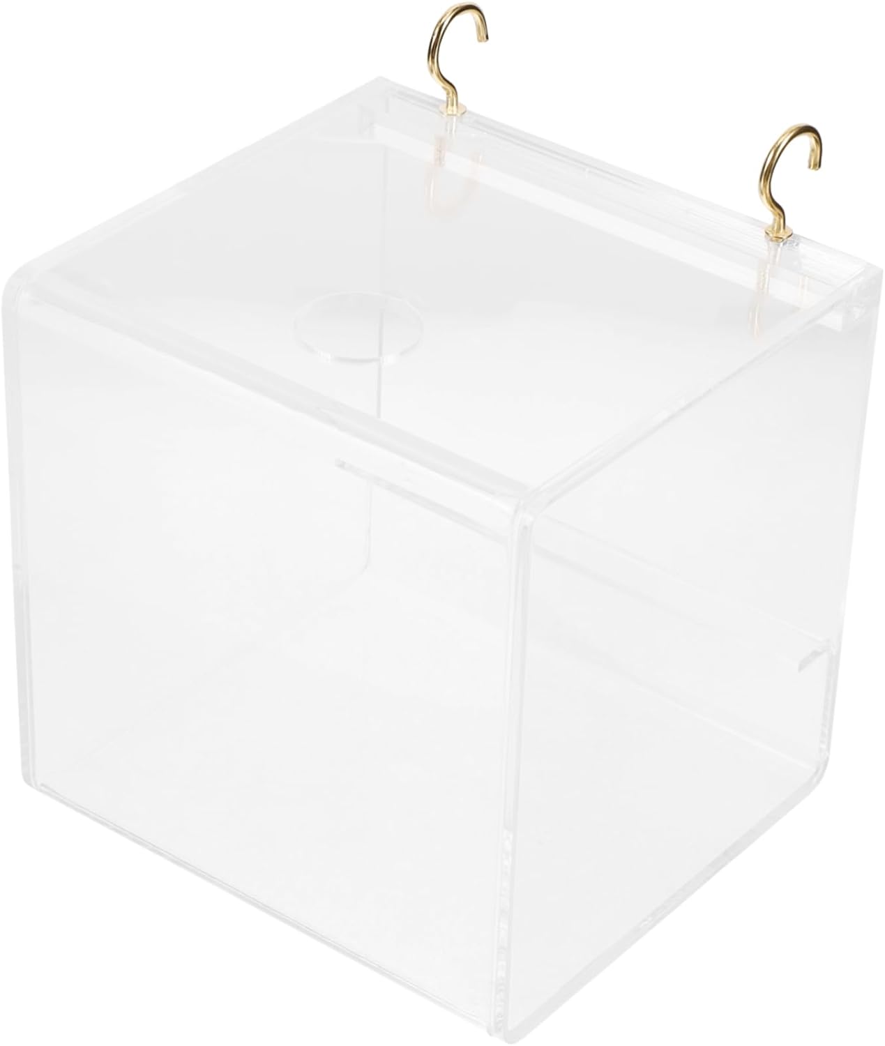 Kisangel 2pcs Bird Cage Mounted Bathtub Budgerigar Cube Bird Bath Box for Parakeets Canaries