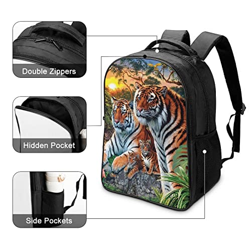 Sac à dos d'école léger tigre 3D contre le mal de dos - 4