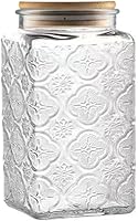 Vista 17 de ANSQU Recipiente de café con tapa, recipientes de vidrio de almacenamiento de alimentos de 34 onzas, recipiente hermético para encimera de cocina