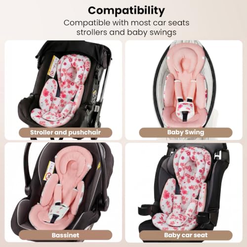 Infant Car Seat Insert for Baby Head Body Support - image 5