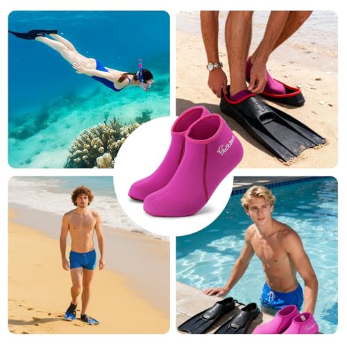 image for FitsT4 Sports Neoprene Water Socks 3mm Snorkel Fin Anti-Slip Sock Swim