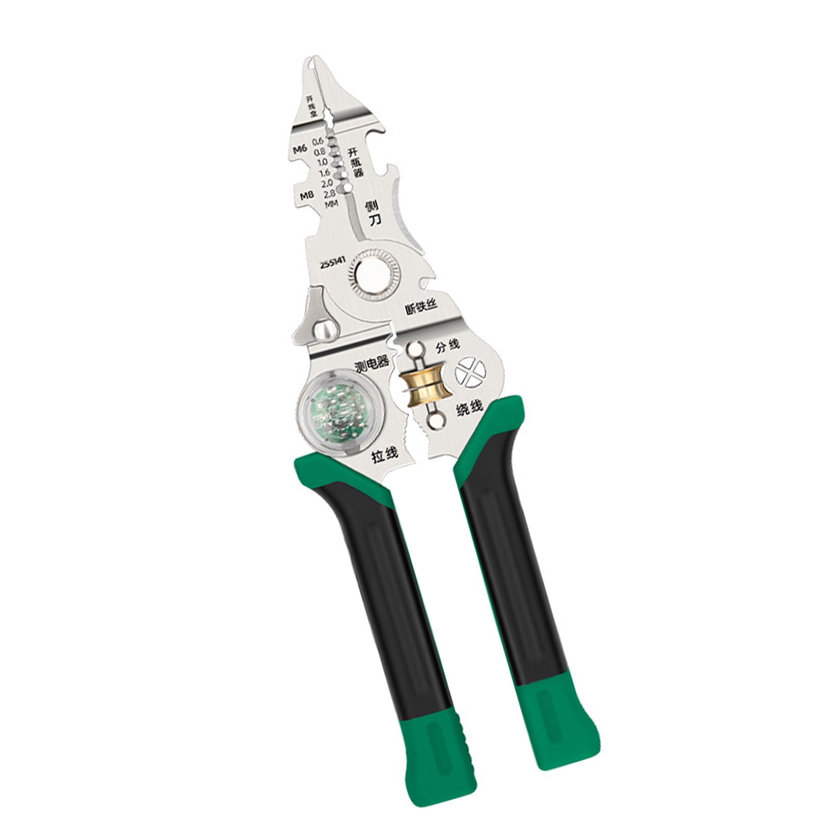 Easy to Use Folding Electrician Stripping Plier Cable Cutting Accurate Ethernet Cord Stripping for Household Maintenance Electrician Cable Stripper Crimping Pliers