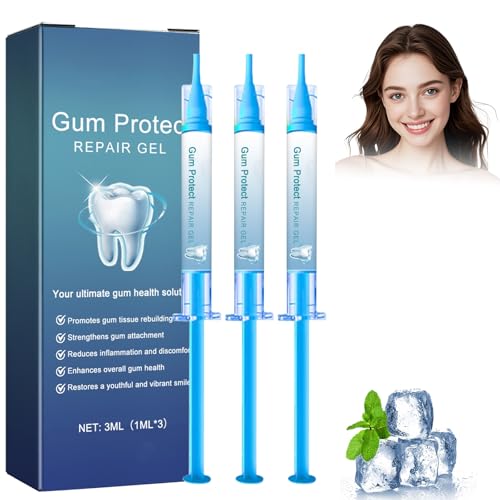 Gum Protect Dental Repair Gel, GumCareGel, Gum Repair Gel, Teeth Whitening Gums Instant Soothing Gels 3ml (1ml x 3), Fresh Breath, Professional Gum Health Solution