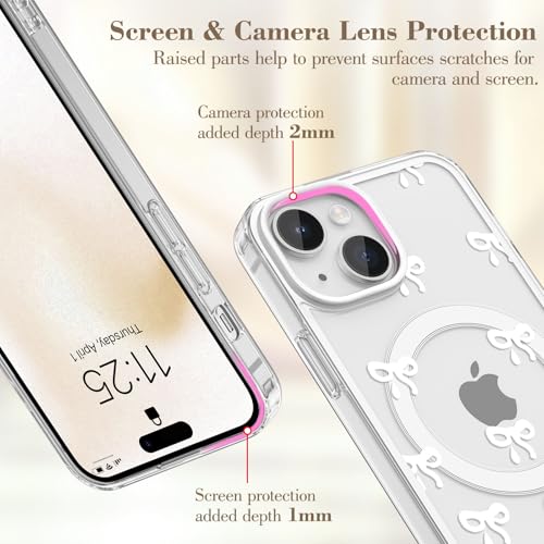 Coque iPhone 15 MagSafe blanche coque de protection polycarbonate durable - 3