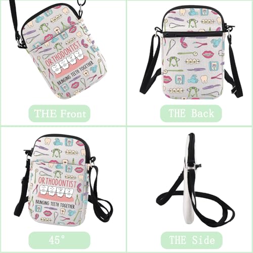 CHOORO Orthodontist Crossbody Bag Orthodontist Bringing Teeth Together Sling Bag Dental Hygienist Gift3