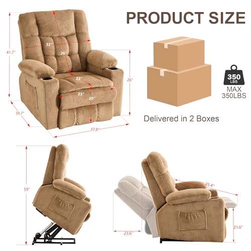 Sillón ergonómico para adulto color lino miniatura 2