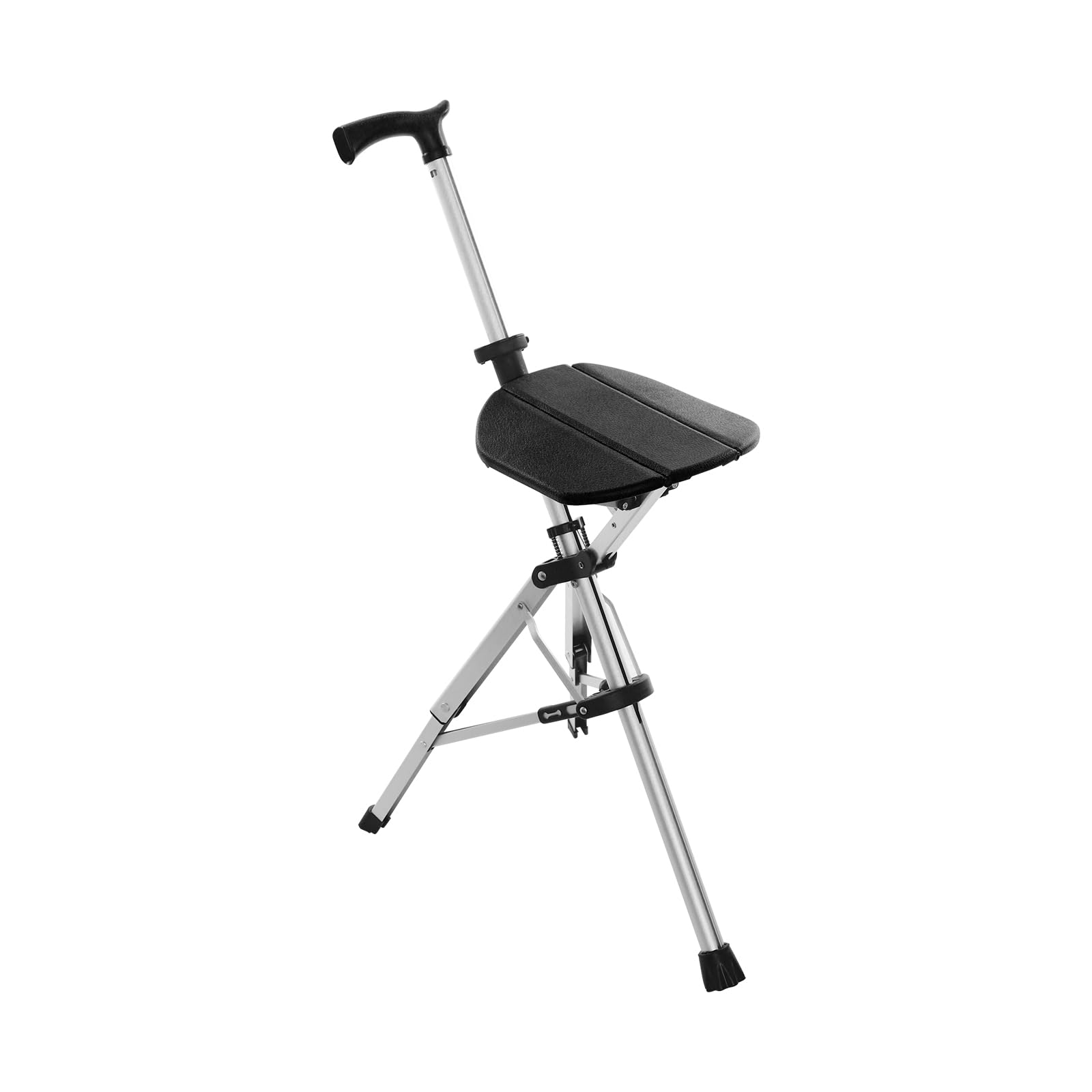 Bastone da passeggio pieghevole con sedile, 12 cm, pieghevole, per adulti e anziani, carico massimo 120 kg, per viaggi all'aria aperta