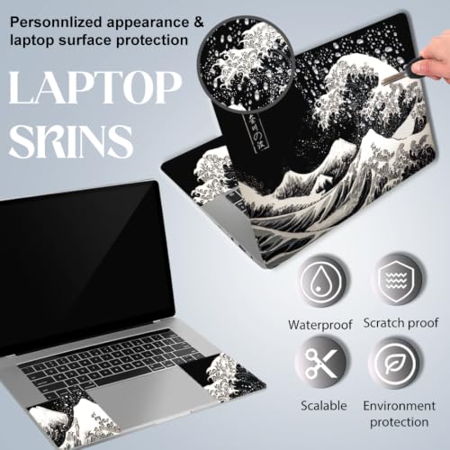 Vinilo para portátil impermeable súper resistente a arañazos protector de 15.6 pulgadas ukiyo-e 4