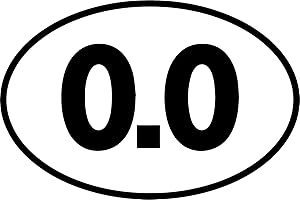 AGL 0.0 Sticker, No Running, Don't Run, Funny Marathon Bumper Sticker