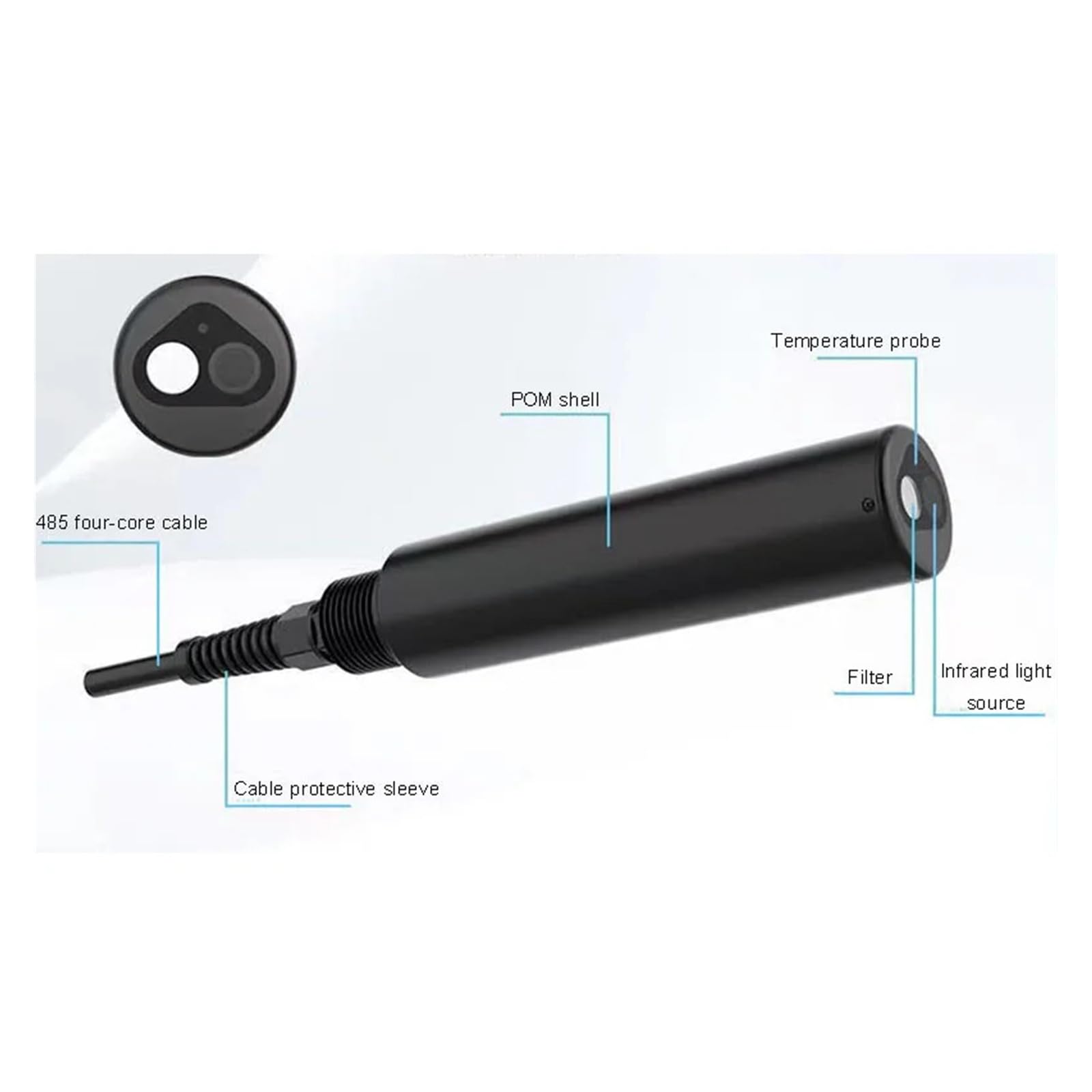 Rilevatore di torbidità dell'acqua Sensore misuratore concentrazione fanghi industriali for solidi sospesi(SS 4000NTU)