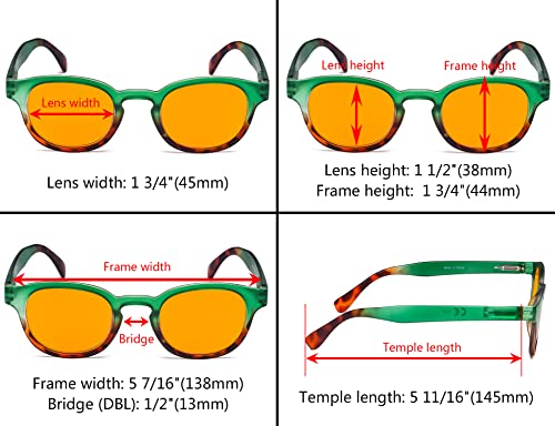 Image of Eyekepper 4 Pack Ladies Computer Glasses - Blue Light Filter Readers for Women Anti Glare Reading Glasses Orange Tinted +2.00