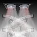 Smart Matte Black Rain LED Ceiling Shower Head With Handheld Spray, 12.5X24.5 Inch Super Large Rectangle Thermostatic Rainfall Shower System Fixtures Set And Body Jets For Double Bath