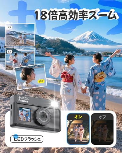 MITMOR 小型 デジカメ 4K 6400万画素 K8 の商品画像 2
