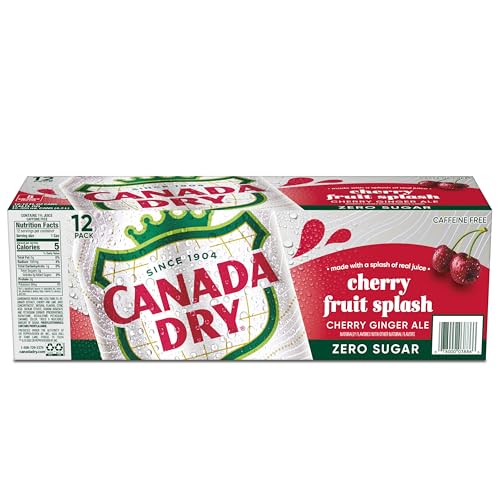 Canada Dry Zero Sugar Cherry Gingerale Fruit Splash 12oz, Pack of 12 - image 9