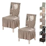 【Ajustement élastique avancé】Le mélange polyester-élasthanne hautement extensible s'adapte à différentes dimensions de chaise, assurant une couverture confortable sans restreindre les mouvements pendant l'utilisation.