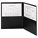 Smead Poly Two-Pocket Folder with Security Pocket, Letter Size, Black, 5 per Pack (87700)