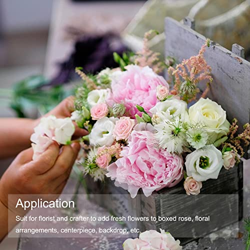 sourcing map 25 Stück Blumen Wasserröhrchen mit Deckel 2,8 Plastikflasche für Pflanzen Blumenarrangement, Klar