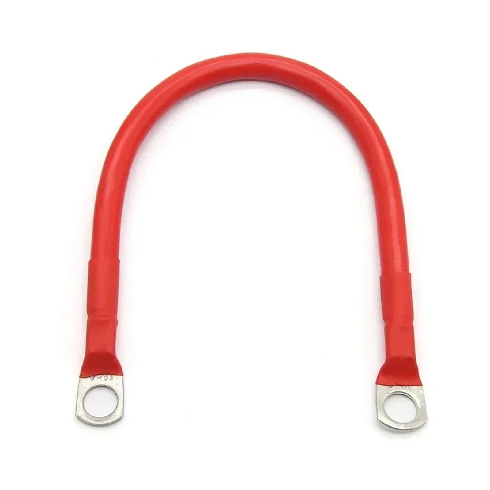 10/20/50/100 cm RV-Batteriekabel aus reinem Kupfer, verseilt, 8, 6, 4 AWG, mit verzinntem M8-Kupfer-SC-Anschlusskabelschuh for Wechselrichter, Auto, Solar(Red,50CM_4 AWG)