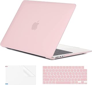 EooCoo Case for MacBook Air 13 inch M5/M4/M3/M2 2026-2022, Matte Pink