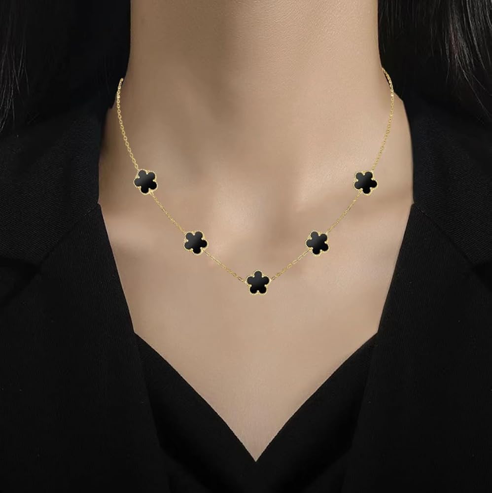 Amazon.com: OSIRIDEH2 Lucky Clover Necklace Jewelry Sets,18K
