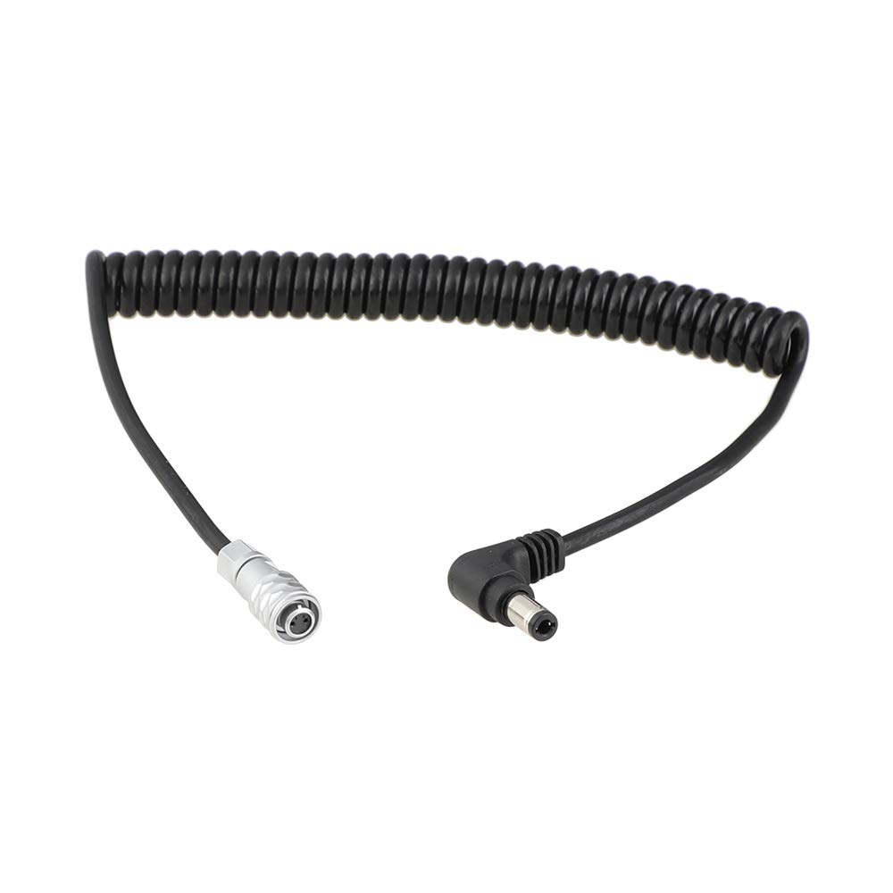 CAMVATE Coiled 2.5mm DC Male Barrel Power Cable for BMPCC 4K