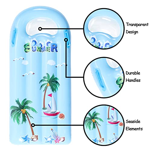 Finduwill 4 Pack Pool Floats, Inflatable Pool Float Swim Rings(3 Pack) With Inflatable Body Board Raft, Swim Tubes Pool Beach Party Decoration For Kids Adults #TOP6