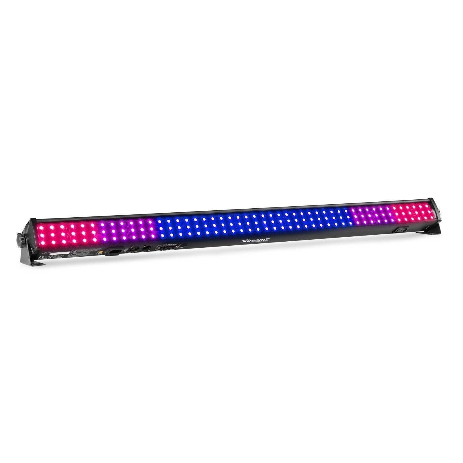 BeamZ LCB144 MKII LED Bar 4er Set, Professionelle Lichtbar, DJ Lichteffekt, DMX, Soundsteuerung, Master-Slave-Funktion, Partybeleuchtung, LED Party Light Show, Inkl. Fernbedienung