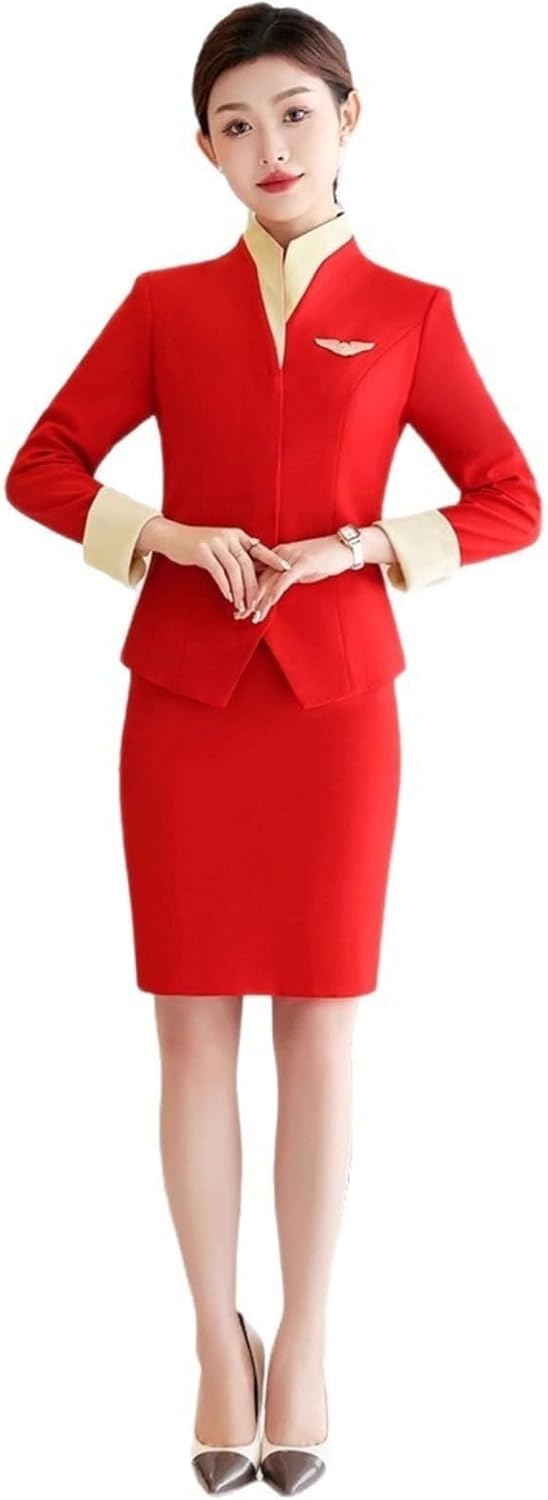 Women's Spring Tapered Waist Uniform Suit Set Office Workwear