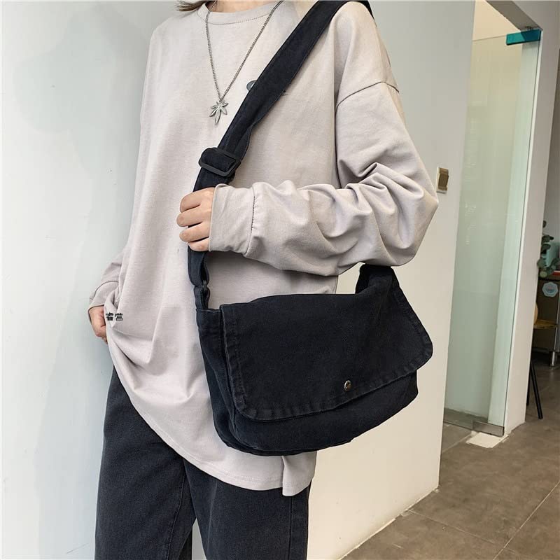 Bolso de lona Hobo grande para mujer color verde miniatura 4