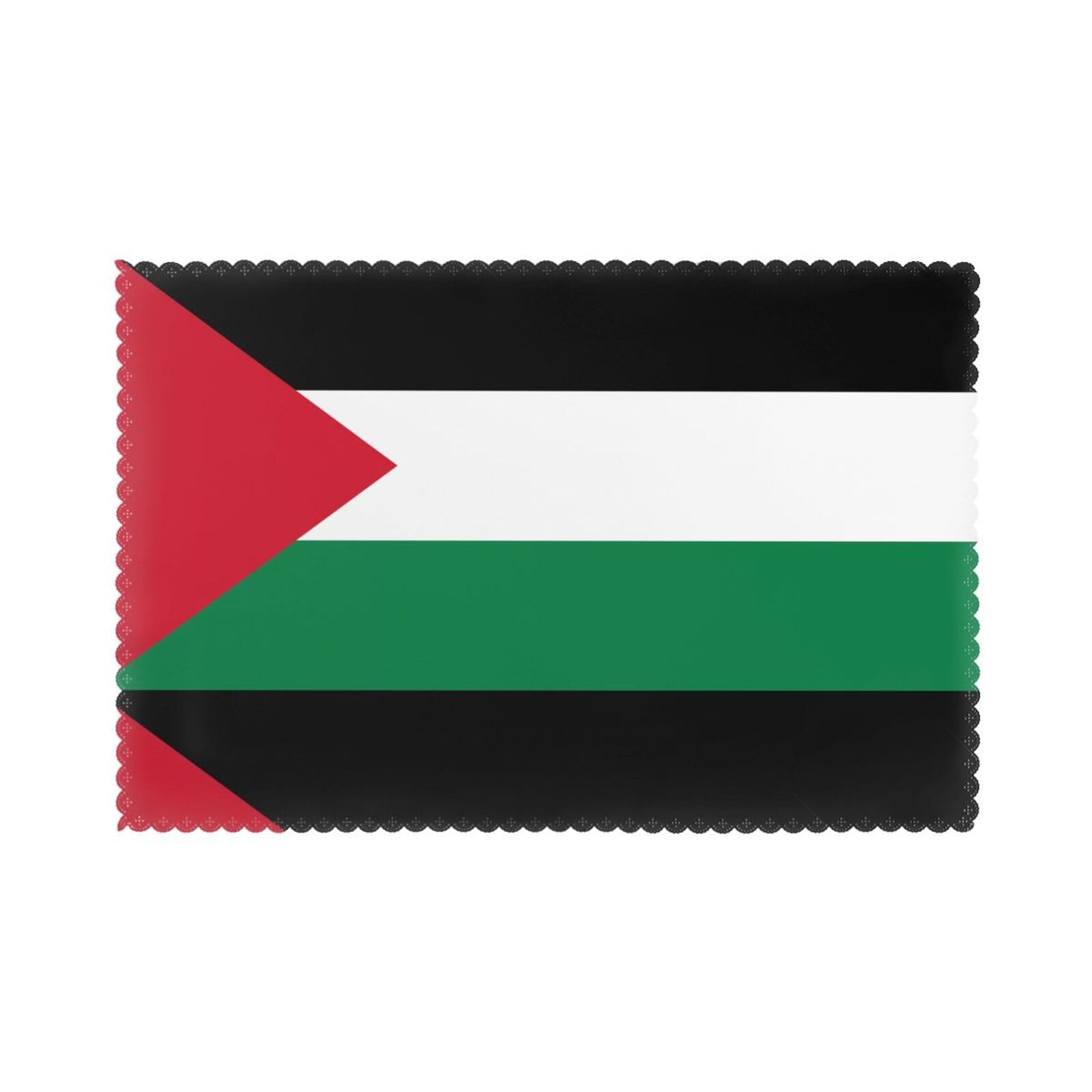 WHJDPP Flag of the State of Palestine Prints Placemats Set of 6 12x18in – Durable Table Layers for Stylish Home, Hotel & Festive Gatherings